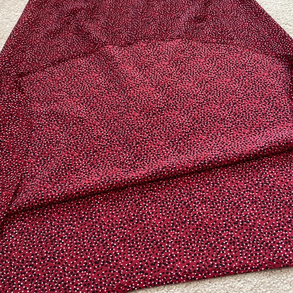 VintageBlue size 13 hi-lo red with white and black polka dots polyester skirt - Picture 6 of 13